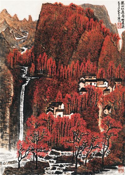 超大幅　中国唐物　李可染 山水長巻妙筆丹青　啓功書く　真筆保証 超大幅 中国唐物 李可染 山水長巻妙筆丹青 啓功書く 真筆保証